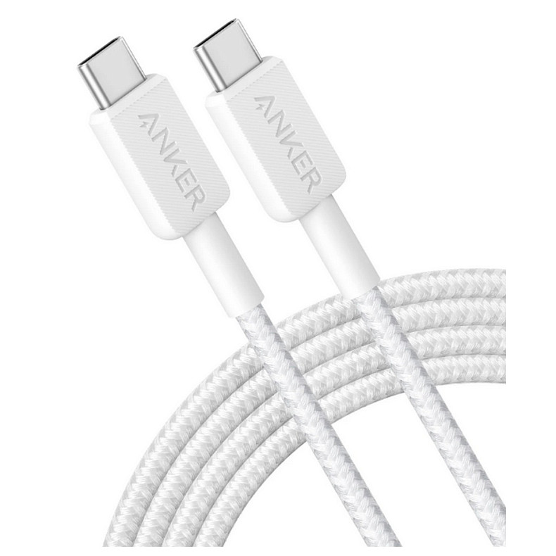 Кабель ANKER 322 USB-C to USB-C - 1.8m Nylon (Белый)