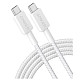 Кабель ANKER 322 USB-C to USB-C - 1.8m Nylon (Белый)