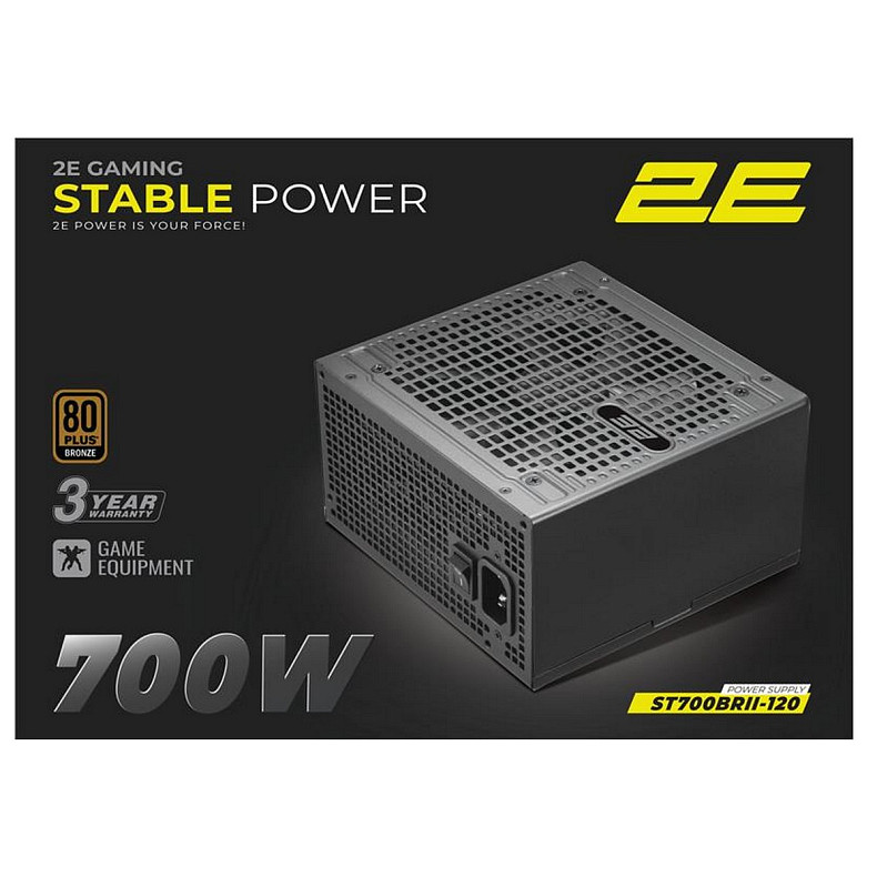 Блок питания 2E GAMING Stable Power ATX3.1 GEN5.0 (700W), >85%, 80+ Bronze, 120мм, 1xMB 24pin(2
