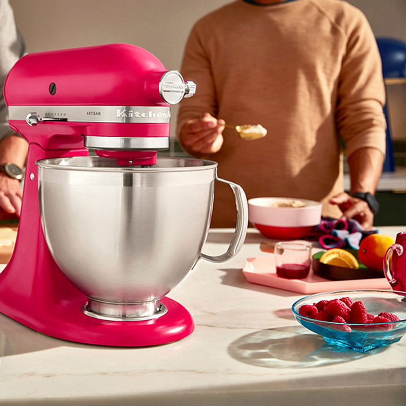 Кухонный комбайн KitchenAid Artisan 4,8 л 5KSM195PSEHI с откидным блоком, цвет гибискус