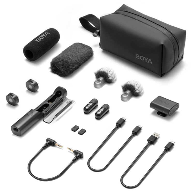 Бездротовий мікрофон BOYA Magic-02 Type-C/Lightning Black