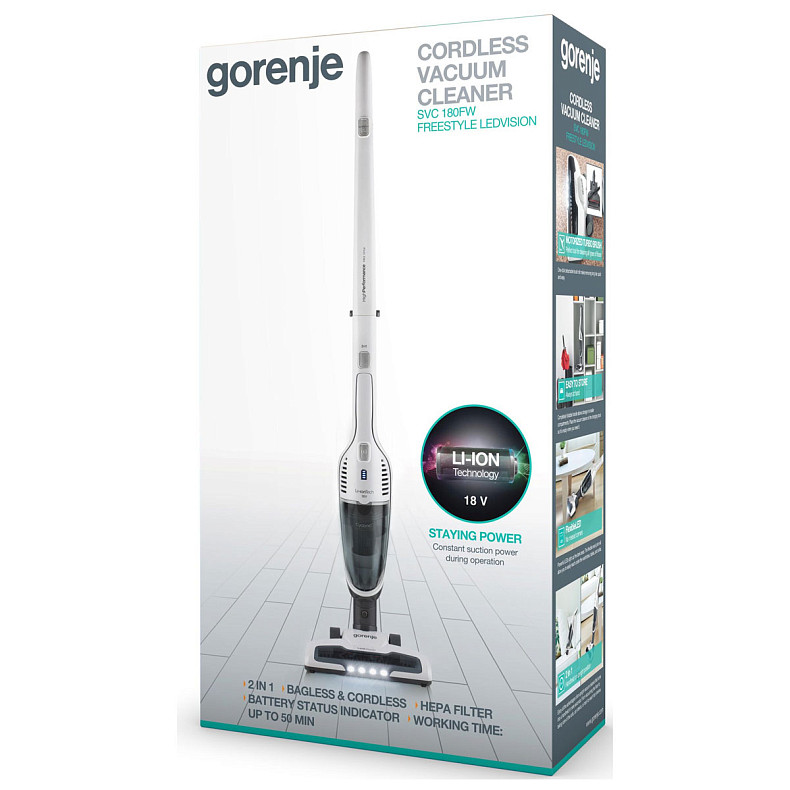 Пылесос аккумуляторный Gorenje SVC 180 FW (VC2931)