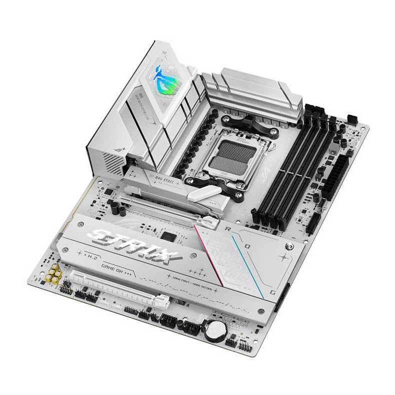 Материнcька плата ASUS ROG STRIX B850-A GAMING sAM5 B850 4xDDR5 M.2 HDMI DP Wi-Fi BT ATX білий