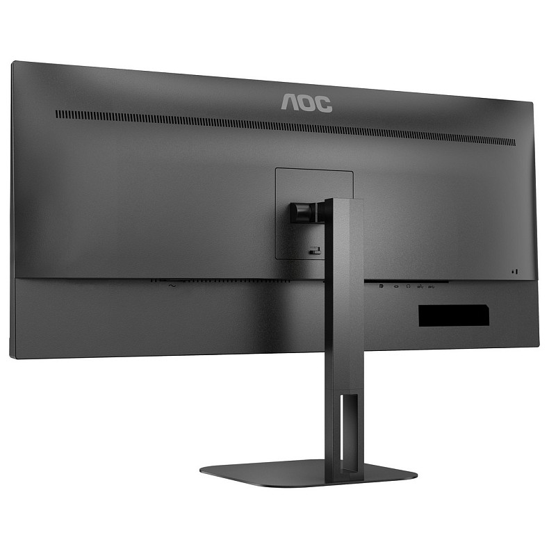 Монитор 34" AOC U34V5C/BK, WQHD, VA, 100Гц, 1мс, HDMI, DP, USB-C, USB-hub, HAS, колонки, черный