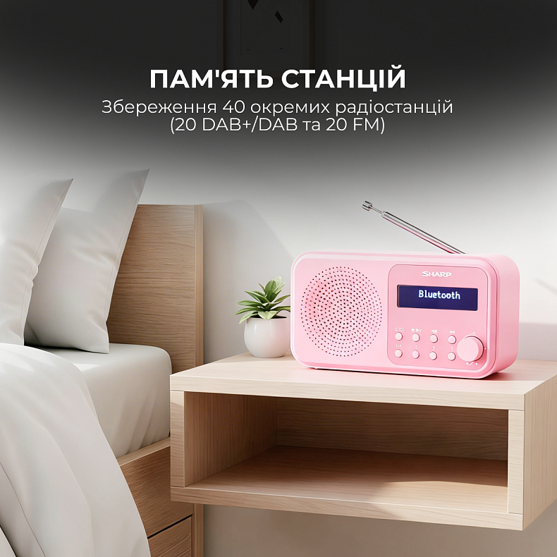 Радіоприймач Sharp DR-P420 Pink