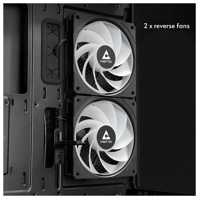 Корпус Chieftec VISTA GT-01B-OP 3x120mm A-RGB, ATX, без БП, Black