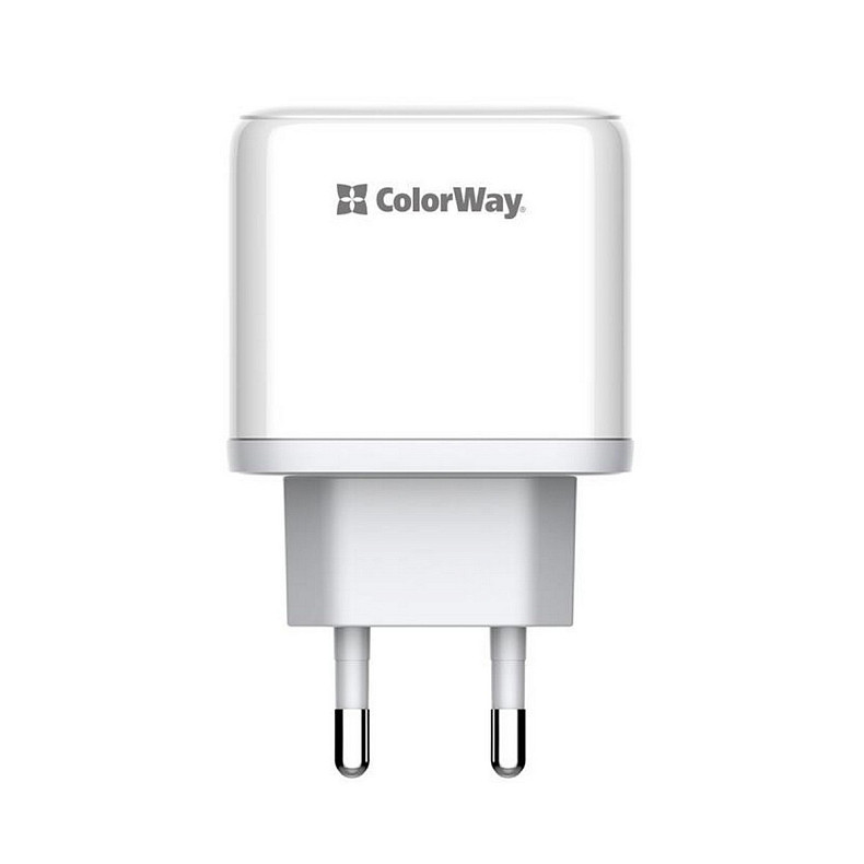 Сетевое зарядное устройство ColorWay Power Delivery Port PPS USB (Type-C PD + USB QC3.0) (45W) Black