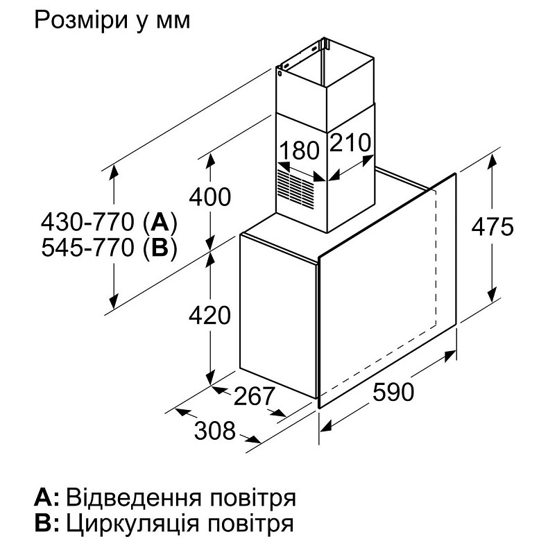 Вытяжка Bosch DWF65AJ60T