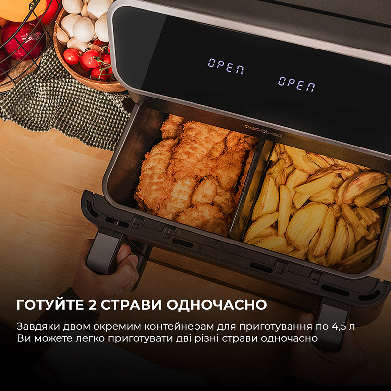 Мультипечь (аэрогриль-фритюрница) CECOTEC Cecofry Panoramic 9000