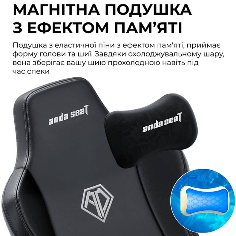 Кресло игровое Anda Seat Novis Plus Black PVC Size XL