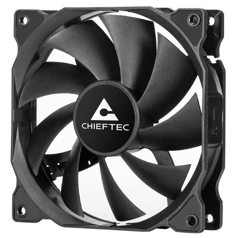 Корпусный вентилятор CHIEFTEC ZF-1225PWM, 120мм, 1600rpm, HDB, 4pin PWM, 25.5dBa, черный