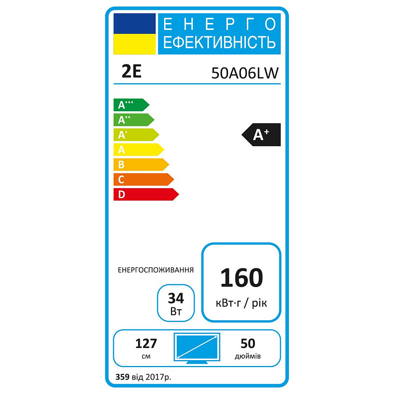 Телевізор 2E 2E-50A06LW