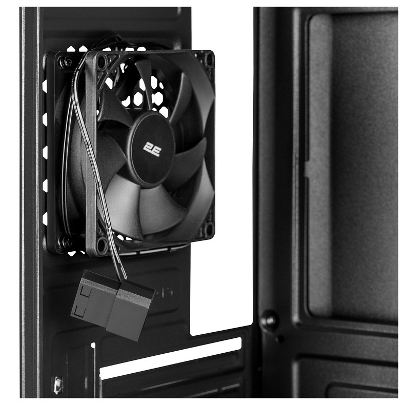 Корпус 2E TeamX TMX03 с БП 2E ATX400W, 2xUSB2.0, 1x80мм, VGA 220мм, mATX, черный