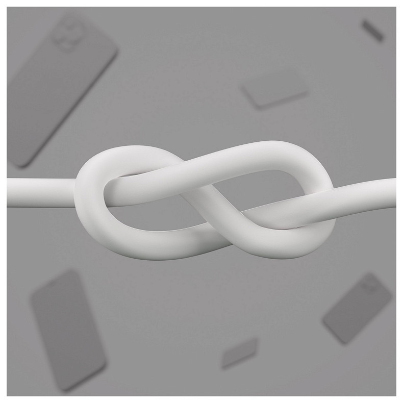 Кабель Belkin USB-A > Lightning, 1м, силиконовый, с клипсой, белый