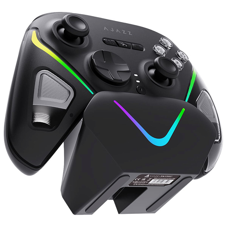 Бездротовий геймпад з док-станцією Ajazz GP100 Set Black (GP100S-B)