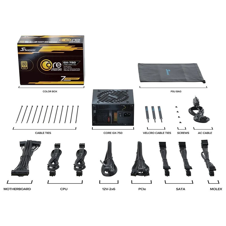 Блок живлення Seasonic Black Core GX-750-ATX31 750W ATX