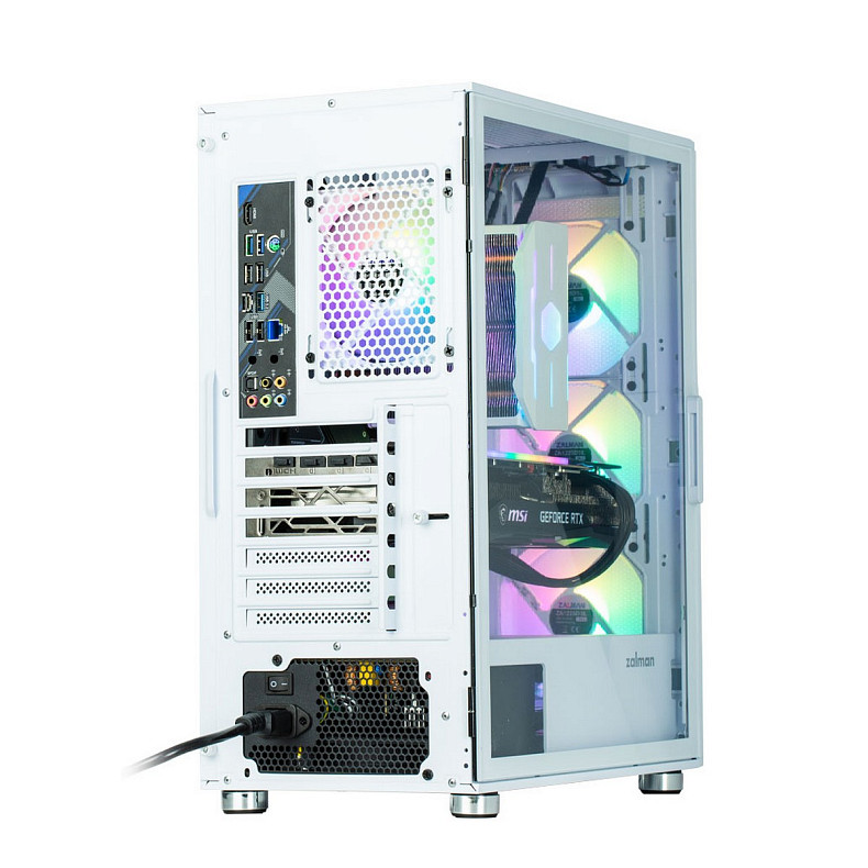 Корпус Zalman I3 Neo, без БЖ, 1xUSB3.0, 2xUSB2.0, 4x120mm RGB fans, TG Side Panel, ATX, білий