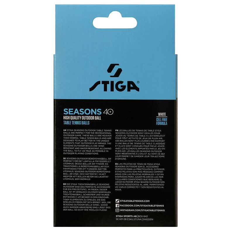 Мячи для настольного тенниса Stiga Seasons, White 12шт (1110-2810-12)