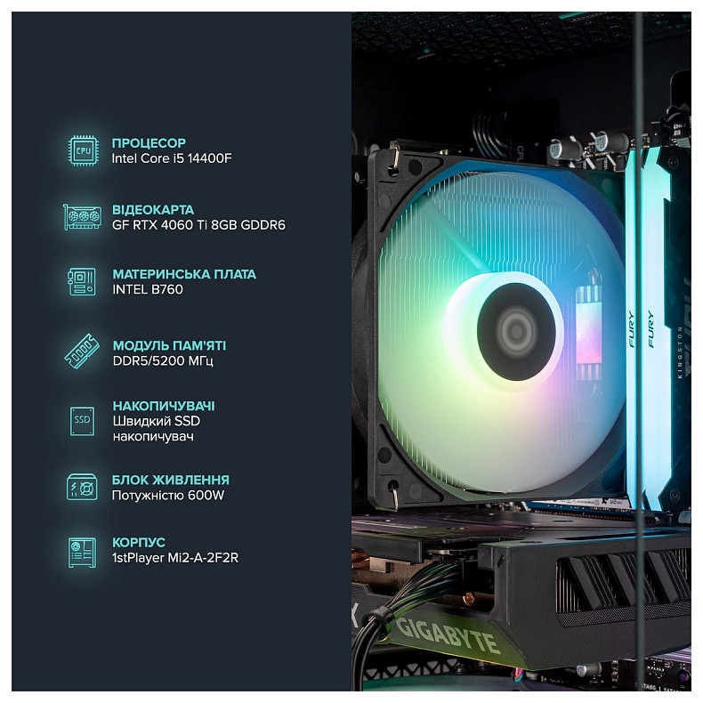 Персональный компьютер ASGARD Eir (I144F.32.S10.46T.5250)