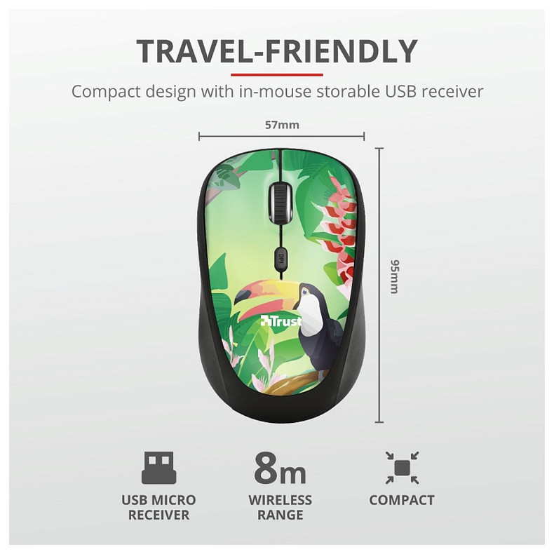 Мышка Trust YVI WIRELESS MOUSE TOUCAN (23389_TRUST)