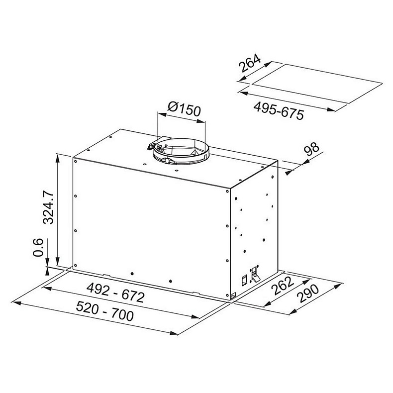 Витяжка Franke Box Flush EVO FBFE BK MATT A52 305.0665.364