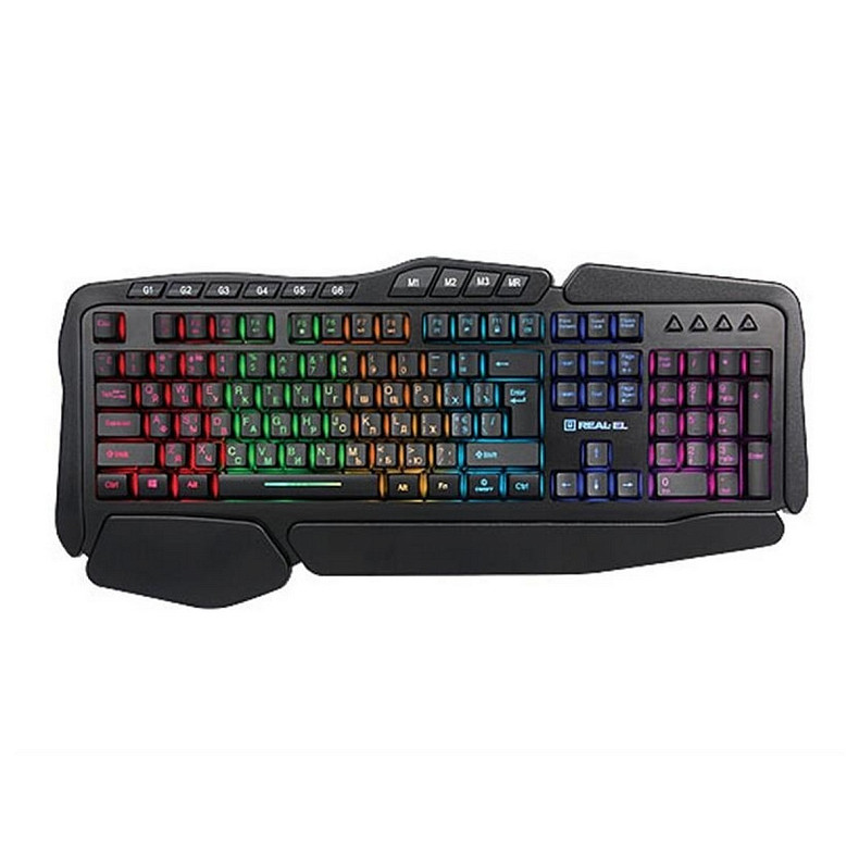 Клавиатура REAL-EL Gaming 8900 RGB Macro Black USB