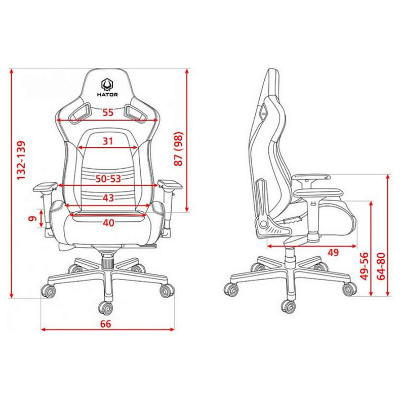 Крісло для геймерів Hator Arc Fabric Jet Black (HTC-982)