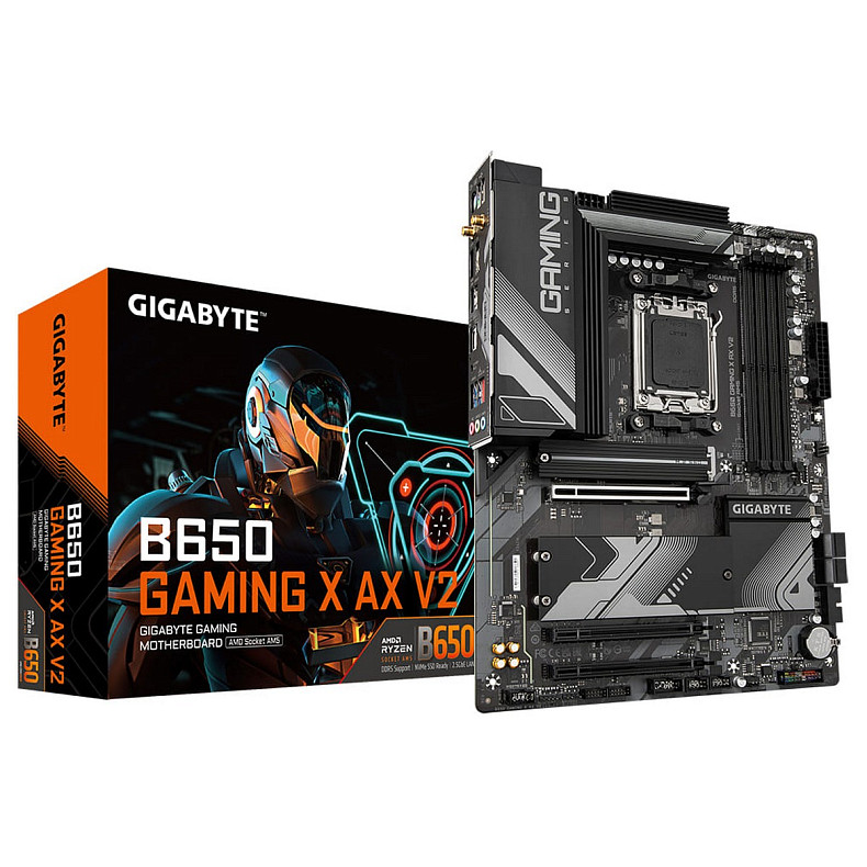 Материнська плата GIGABYTE B650 GAMING X AX V2 sAM5 B650 4xDDR5 M.2 HDMI DP ATX