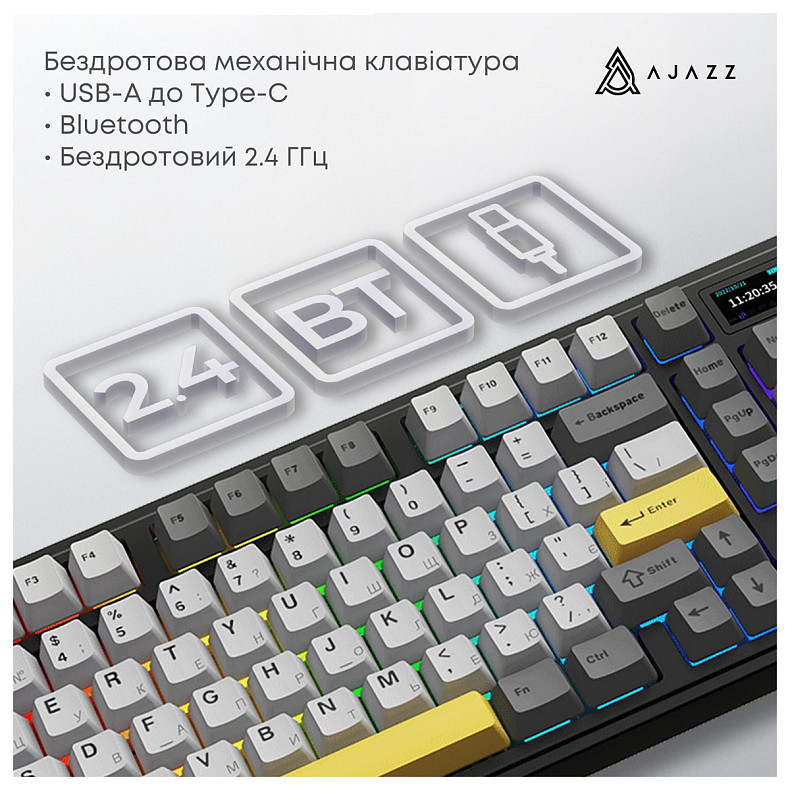 Клавіатура Ajazz AK980 V2 Gift Switch V2 Black (AK980-V2-G-BGY)