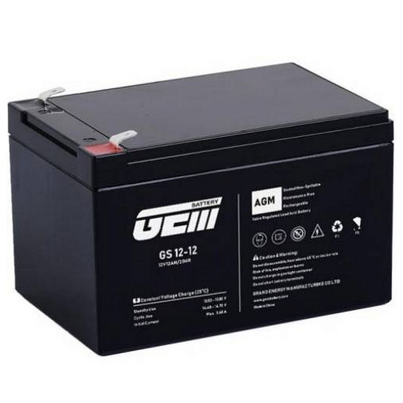 Акумуляторна батарея GEM Battery 12V, 12.0A, AGM