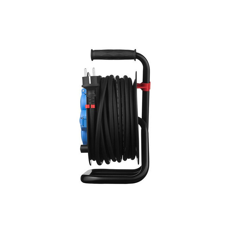 Сетевой удлинитель на катушке 2E 4XSchuko, ІР44, 3G*1.5мм, 20м, black (2E-CR4315IP44M20)
