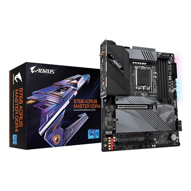 Материнська плата GIGABYTE B760 A MASTER DDR4 s1700 b760 4xDDR4 M.2 HDMI DP ATX