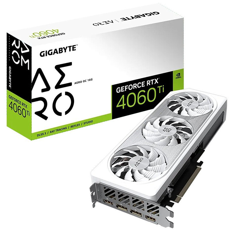 Відеокарта GIGABYTE GeForce RTX 4060 Ti 16GB GDDR6X AERO (GV-N406TAERO_OC-16GD)