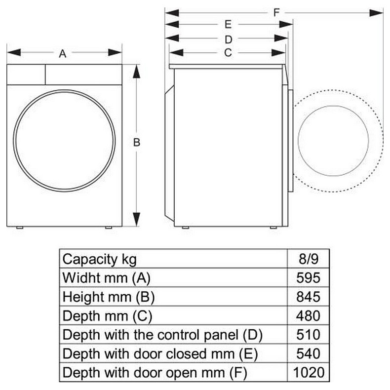Пральна машина Hisense WF3S8043BW3/UA