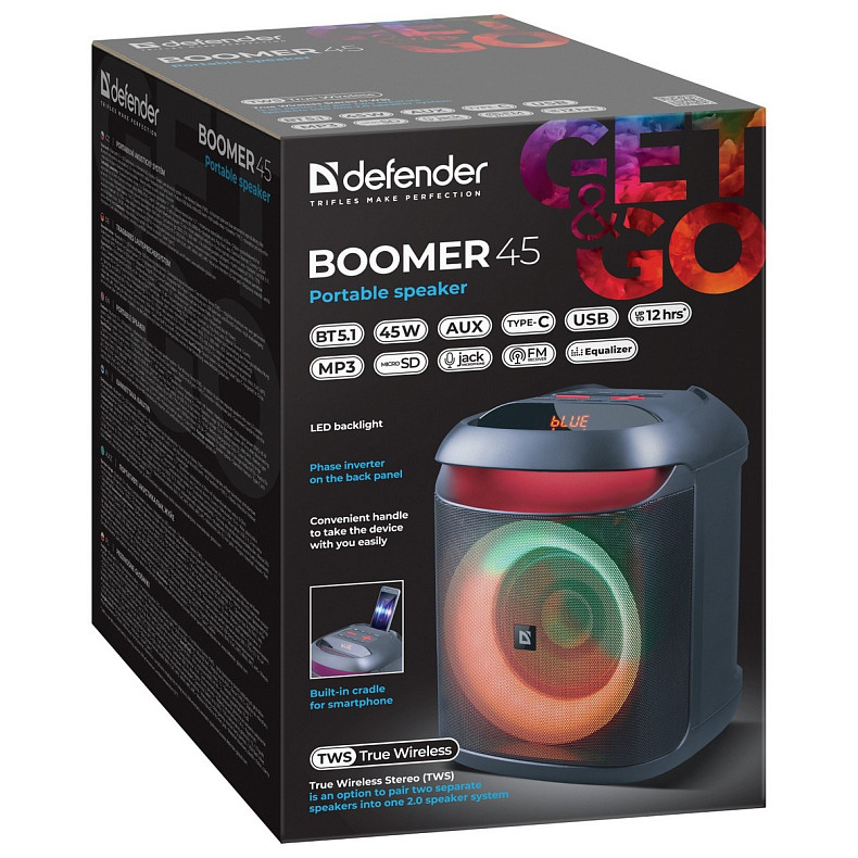 Портативна акустика Defender Boomer 45 (65245)