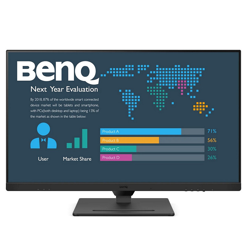 TFT 31.5" BenQ BL3290QT, IPS, 2K QHD, 75Hz, HDMI, DP, DP-out, USB-C, HAS, USB-hub, колонки, черный