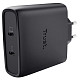 Зарядное устройство Trust Maxo 100Вт, GaN, 2xUSB-C, PD/PPS, черный