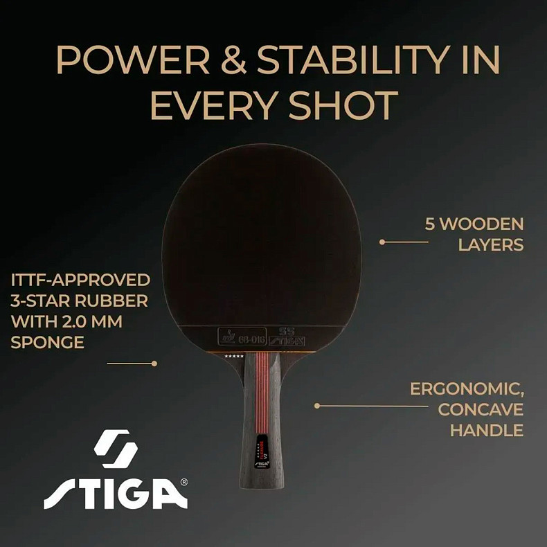 Ракетка для настольного тенниса Stiga Flexure 5 Star ver.2 FL (1215-1205-35)