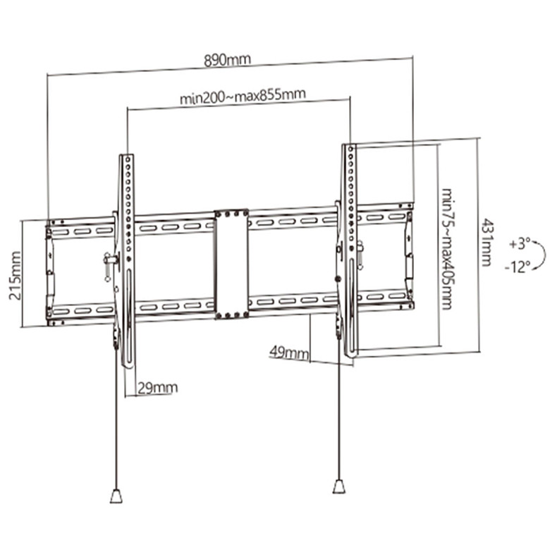 Кріплення для TV Gembird WM-90T-01