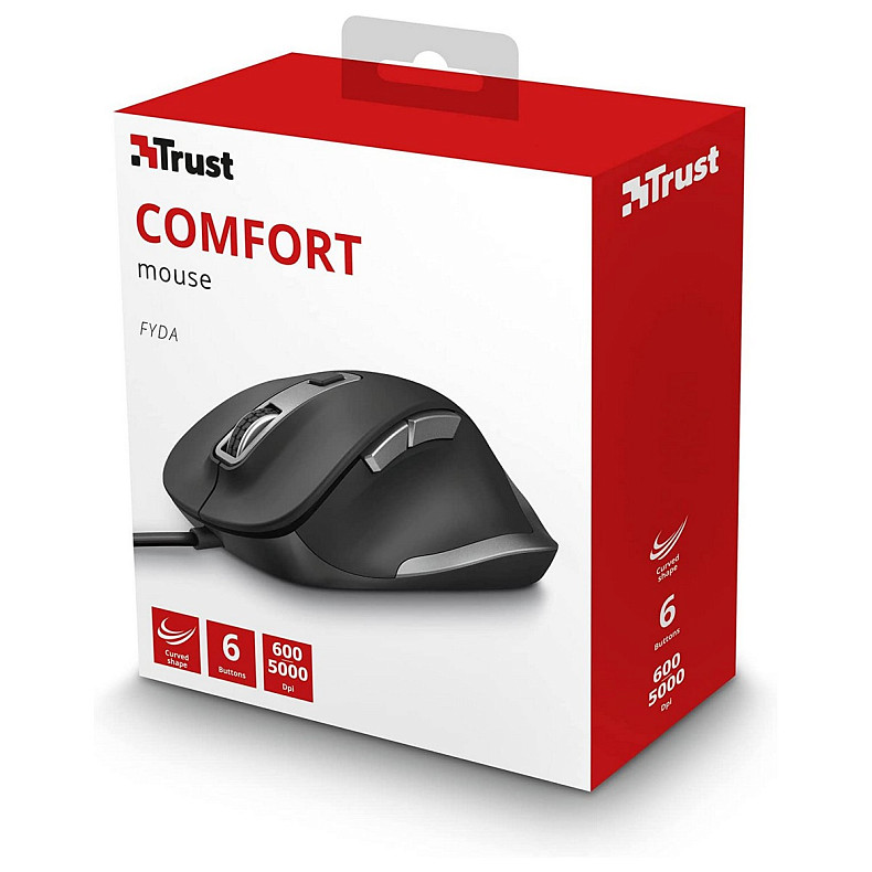 Мышка Trust Fyda Comfortable ECO Black-GREY