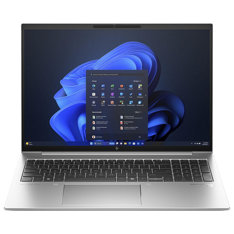 Ноутбук HP EliteBook 860-G11 16" 2.8K OLED IPS, Intel U7-165U, 32GB, F2048GB, UMA, NFC, DOS, серебряный