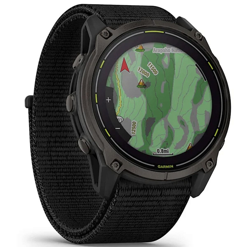 Спортивний годинник GARMIN Enduro 3 Carbon Gray DLC Titanium with Black Nylon Strap