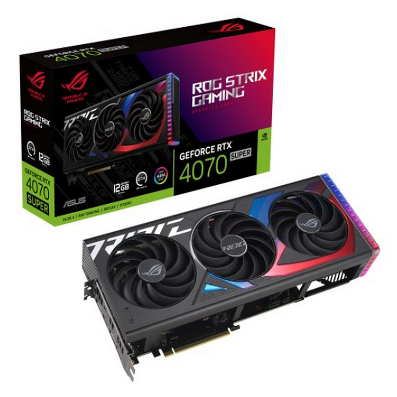 Відеокарта GF RTX 4070 Super 12GB GDDR6X ROG Strix Gaming Asus (ROG-STRIX-RTX4070S-12G-GAMING)