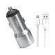 Автомобильное зарядное устройство XO TZ09 (2USB, 2.4A) Gray (6920680873517) + кабель Lightning