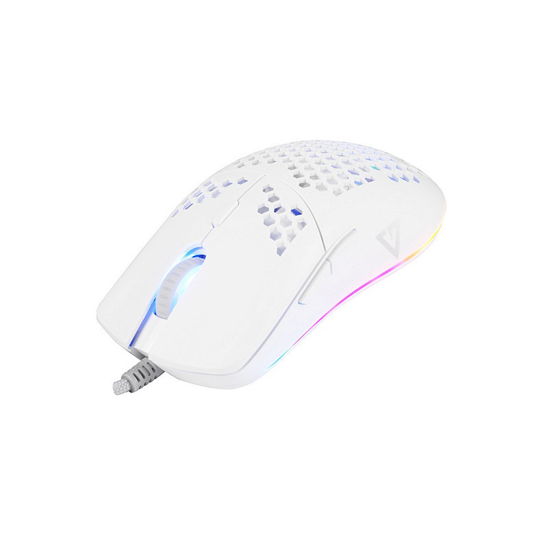 Мышка Modecom Shinobi 3327 Volcano, игровая, 5200dpi., 6кн., белая