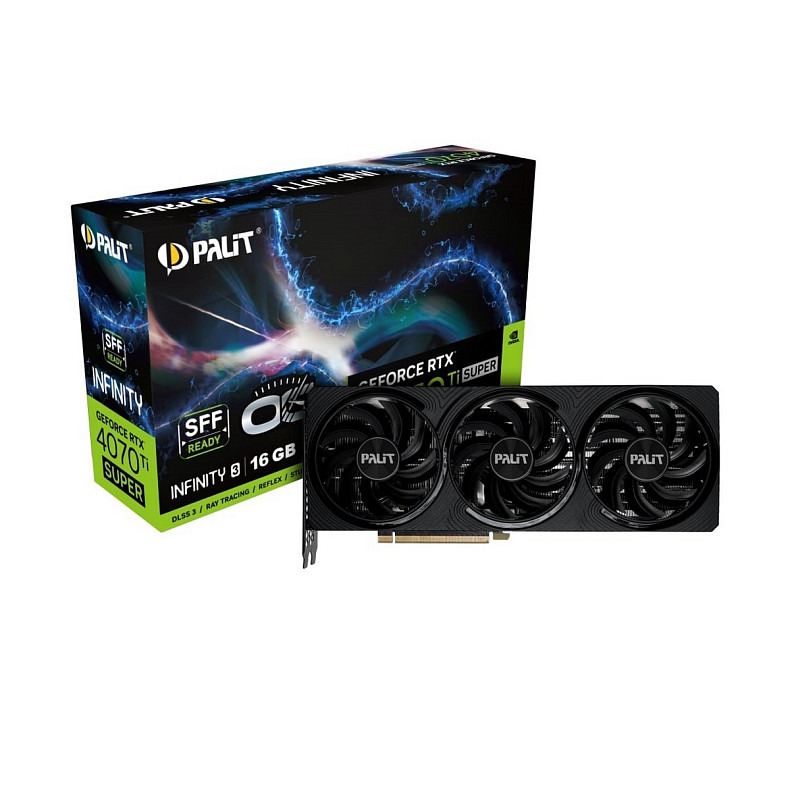 Видеокарта Palit RTX 4070 Ti Super 16GB GDDR6X Infinity 3 OC (NED47TSS19T2-1043S)