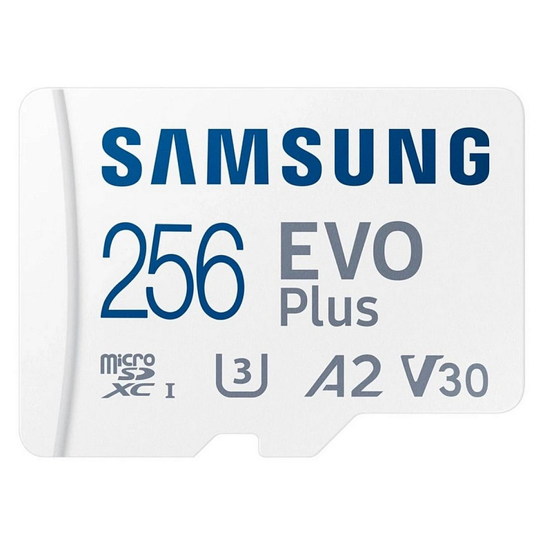 Карта пам'яті Samsung microSDHC 256GB C10 UHS-I R100MB/s Evo Plus + SD