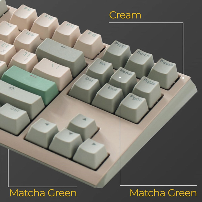 Клавиатура Ducky One 3 TKL Cherry MX Speed silver Matcha Cream UA