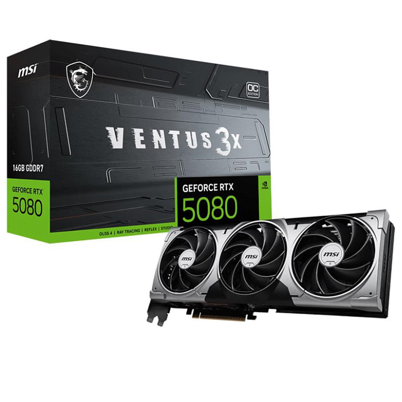 Відеокарта MSI RTX5080 16GB GDDR7 RTX 5080 16G VENTUS 3X OC