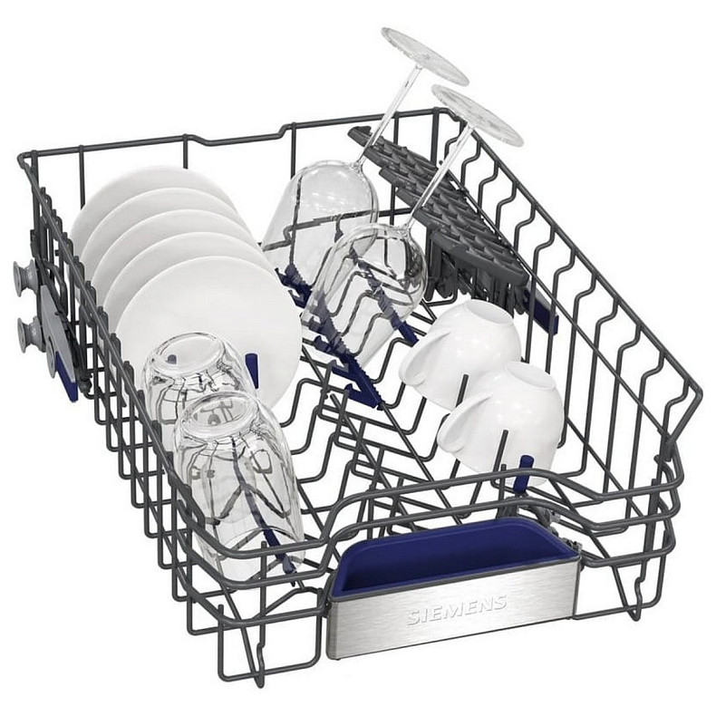 Посудомийна машина Siemens вбудована, 10компл., A+, 45см, дисплей, 3й кошик, Zeolith, білий